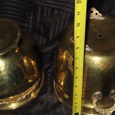 2 Large Brass Pots