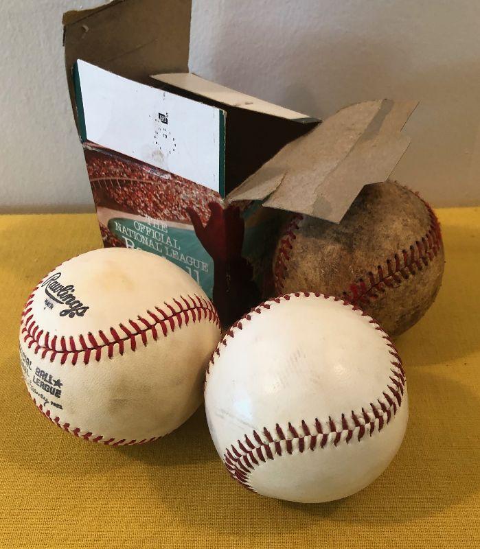 417 3 OFFICIAL BASEBALLS in a box