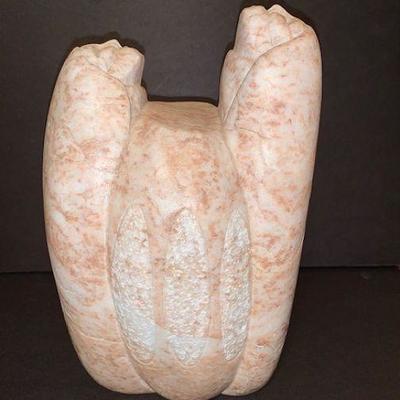 Native American Alabaster Sculpture by Harvey Bearshield Russell- 
