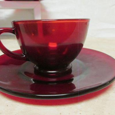 5-101 Ruby Red Tea Cups