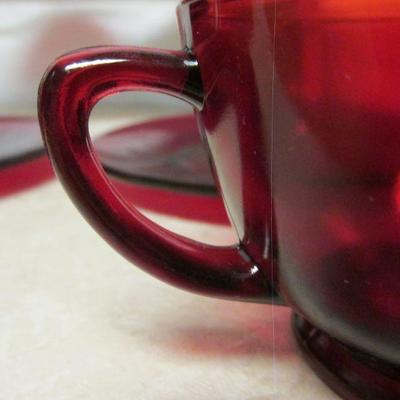5-101 Ruby Red Tea Cups