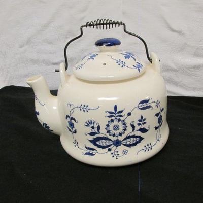 5-114 Blue and White Tea Pot