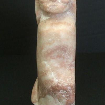 Native American Alabaster Sculpture by Harvey Bearshield Russell - 