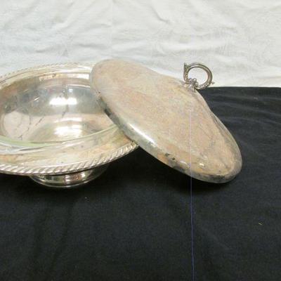 5-125  Wm Rogers Silverplate covered dish