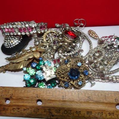 Rhinestone Crafters Lot, Use for Repair, Missing Stones 