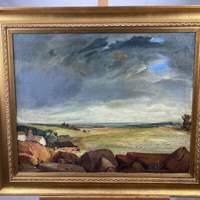 102: Original Landscape Oil Painting by Glen Ranney Circa 1930