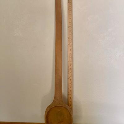 Lot 23 - Large Vintage Wooden Spoon Hand Carved Farmhouse