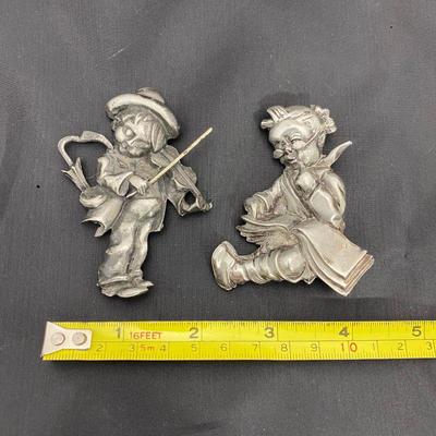 .51. Hummel & Other Pewter Brooches