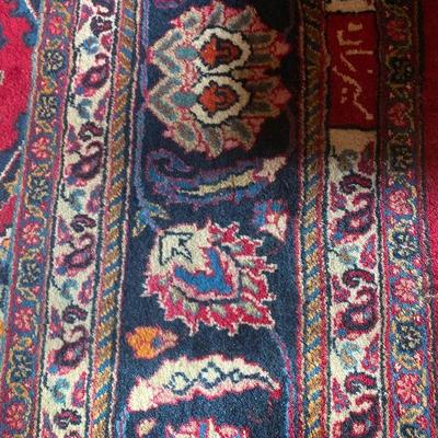 119: Large 8’5”x 11’ 6” Red Kashan Oriental Rug 