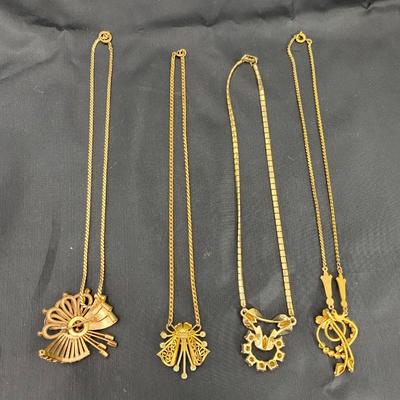 .61. Vintage Gold-Tone Necklaces