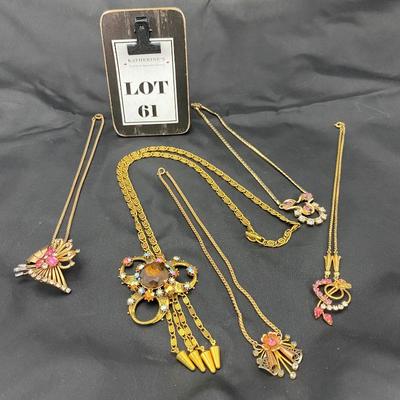 .61. Vintage Gold-Tone Necklaces