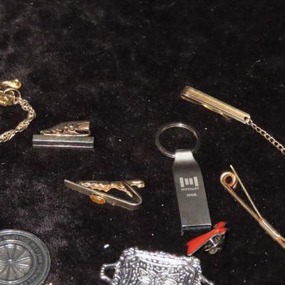 Tie clips and pins