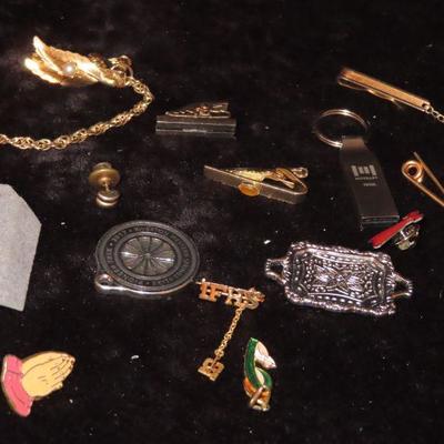 Tie clips and pins