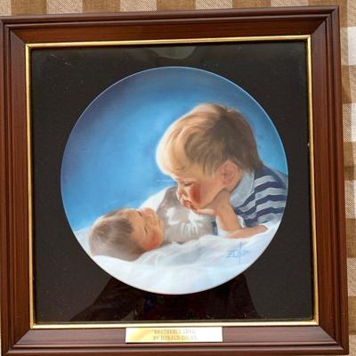 #53    BROTHERLY LOVE FRAMED COLLECTOR PLATE ZOLAN