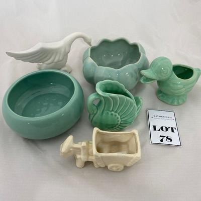 .78. Six Art Pottery Pieces