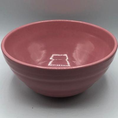 Vintage Pink Bauer Style Pottery Mixing Bowl