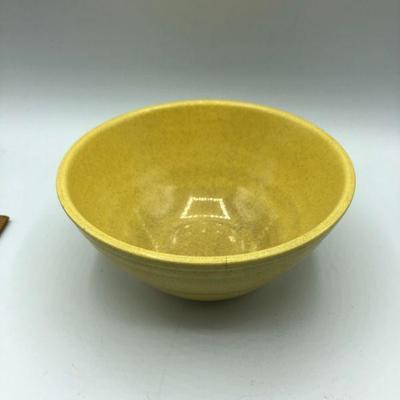 Vintage Speckled Yellow Mixing Bowl