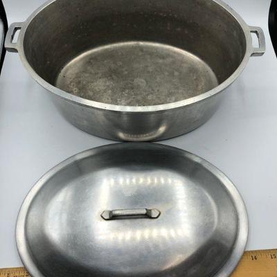 Vintage Aluminum Miracle Maid Cookware Roasting Pan with Lid