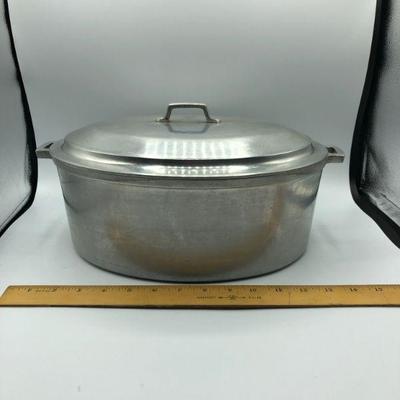 Vintage Aluminum Miracle Maid Cookware Roasting Pan with Lid