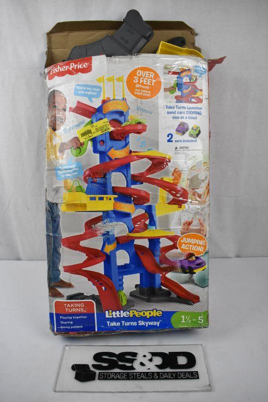 little people take turns skyway wheelies racetrack set