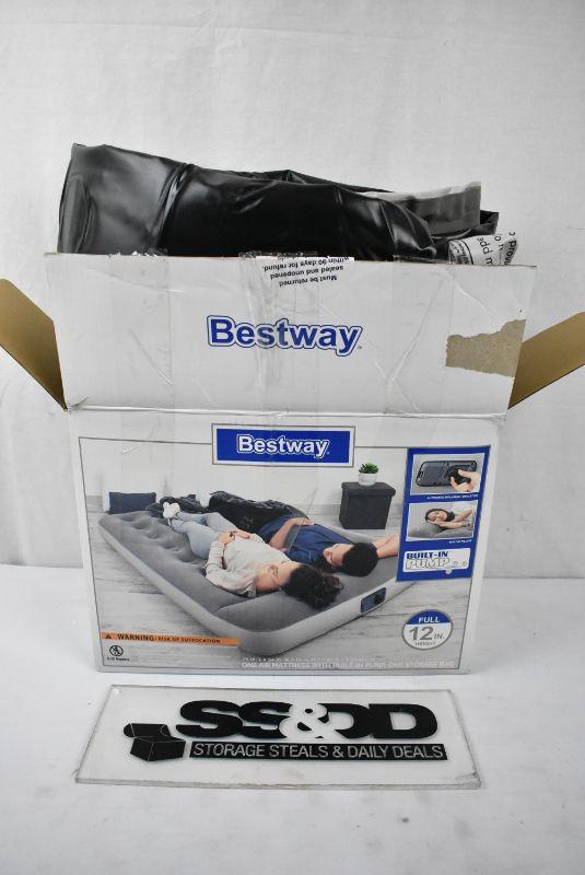 Bestway 12" Air Mattress with Built in AC Pump, Full Size, 1" cut