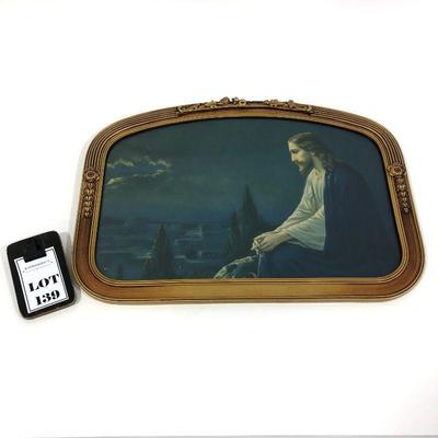 .139. Vintage Framed Jesus Print