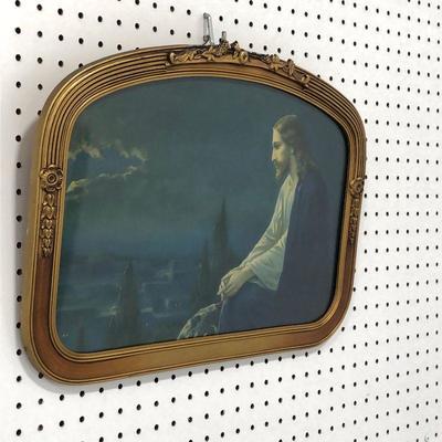 .139. Vintage Framed Jesus Print