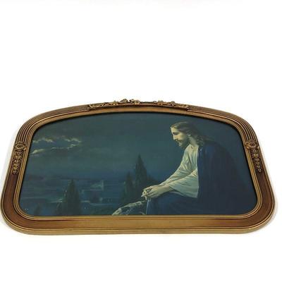 .139. Vintage Framed Jesus Print
