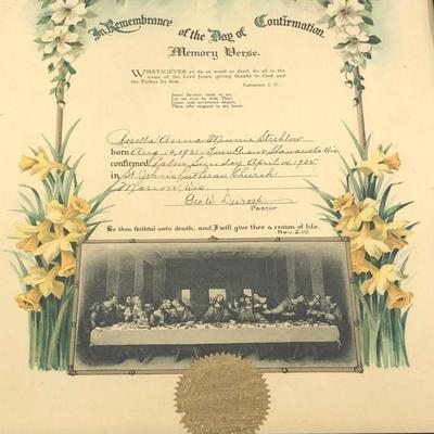 .143. 1935 Confirmation Certificate