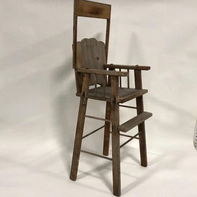 .144. Rustic Child's High Chair