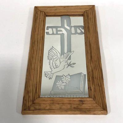 .146. Religious Hand Etched Mirrors