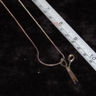 Sterling Scissor Necklace