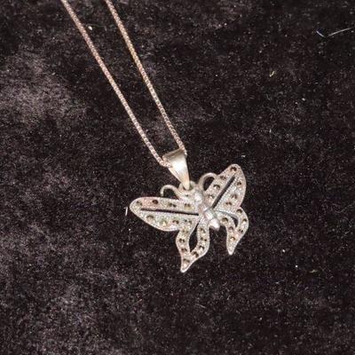 Sterling Butterfly Necklace