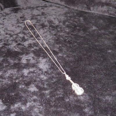 Sterling Guitar Necklace 