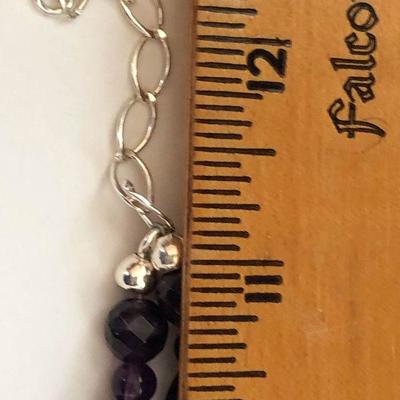 J2: Gorgeous Jay King Double Strand of Amethyst Beads withSterling Silver Clasp