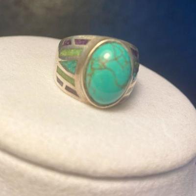 J7:  Sterling Turquoise Ring