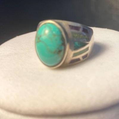 J7:  Sterling Turquoise Ring