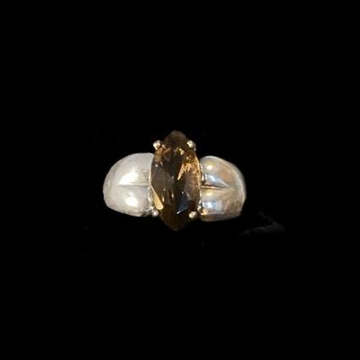 J20: sterling and smoky topaz Ring
