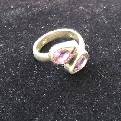 J28:  Sterling Amethyst Ring