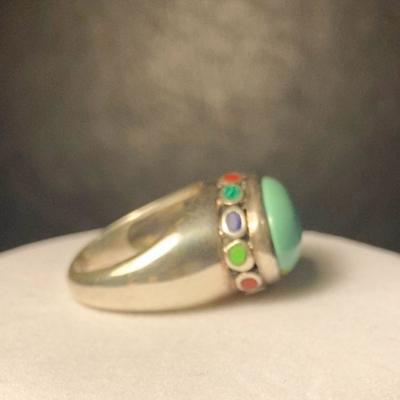 J32:  Turquoise Cabochon Ring