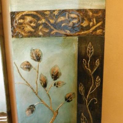 Choice One:  Decorative Art Panel on Cloth with Wood Back Frame 50