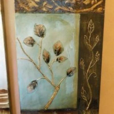 Choice One:  Decorative Art Panel on Cloth with Wood Back Frame 50