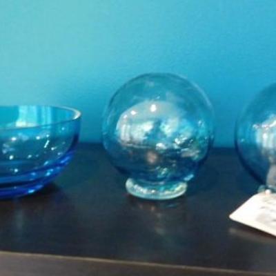 Blue Glass includes Wishing Ball and Gratitude Globe