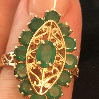 J48: 14k Gold and Emerald Ring