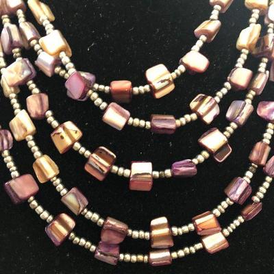 J83: Shell and Bead Layered Necklace