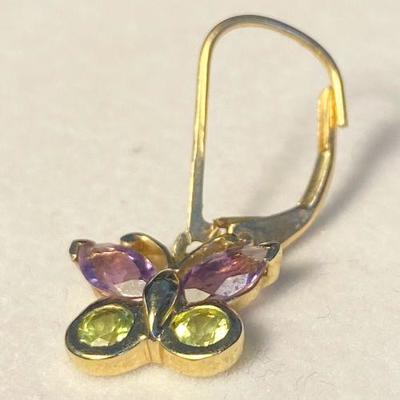 J84: 14k gold Butterfly Earrings