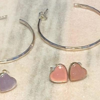 J90: Sterling Silver Heart Earrings and More