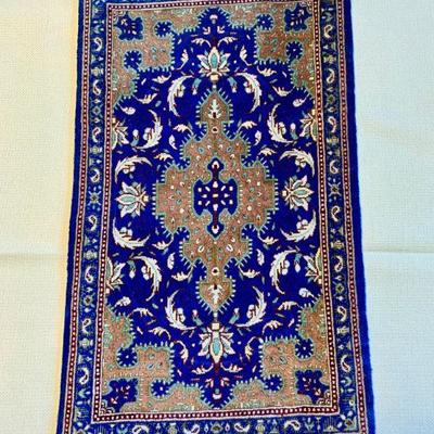 #92    MINIATURE SILK PERSIAN RUG
