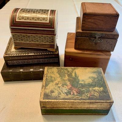#134    GROUP LOT OF WOODEN BOXES
