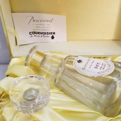 Lot #33  Pair of Baccarat decanters - one in box.